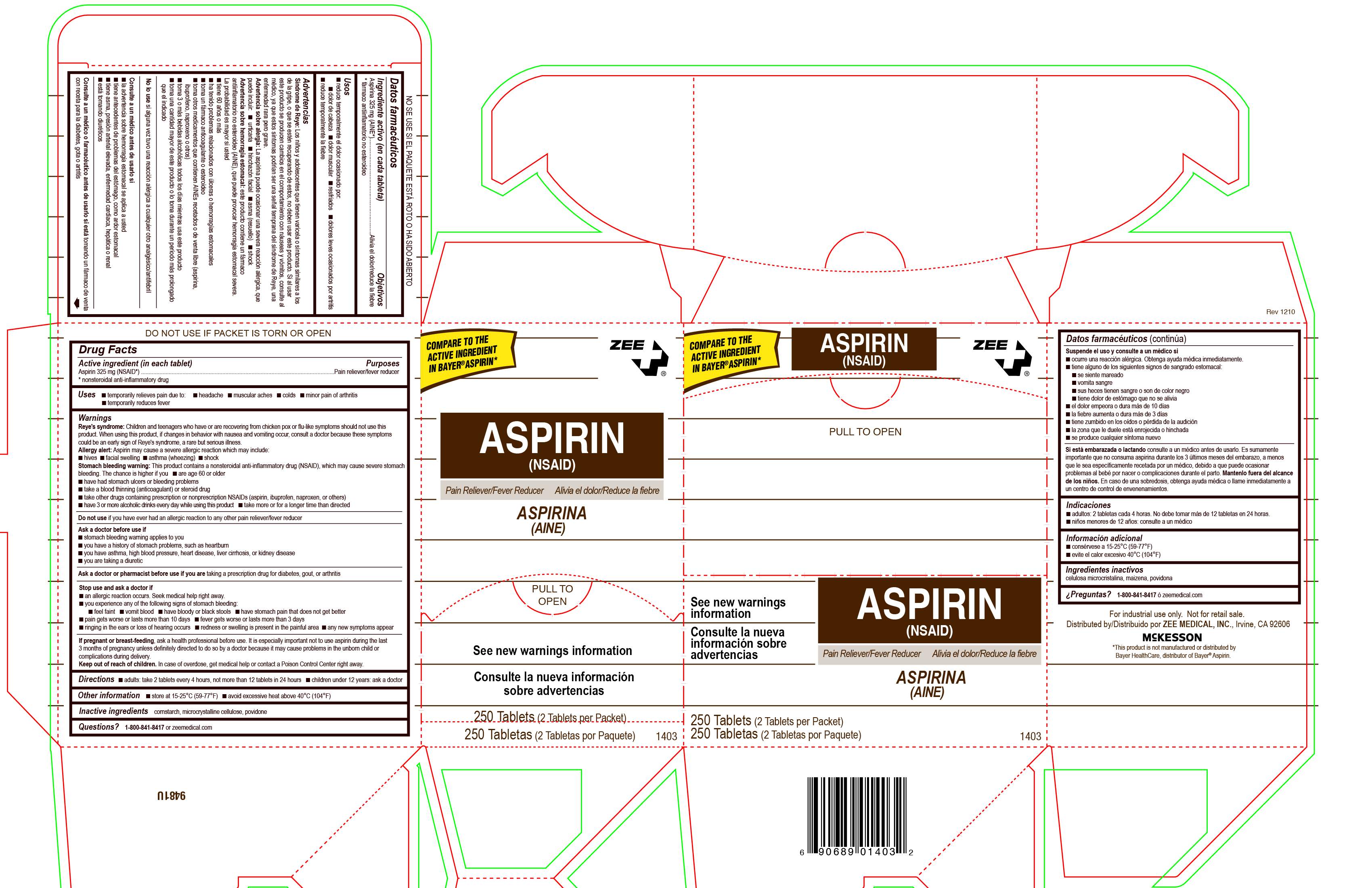 Aspirin, 250 Box 